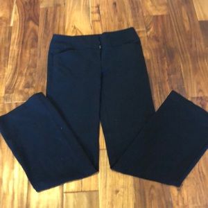 Juniors black flare dress slacks